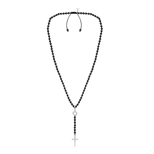 Różaniec Black Silver Cross AFRODITTE COLLECTION