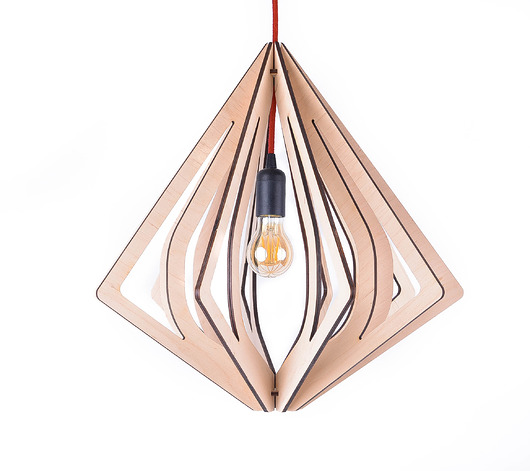 Nowoczesna lampa do kuchni DREWNIANA ze sklejki smxdsgn