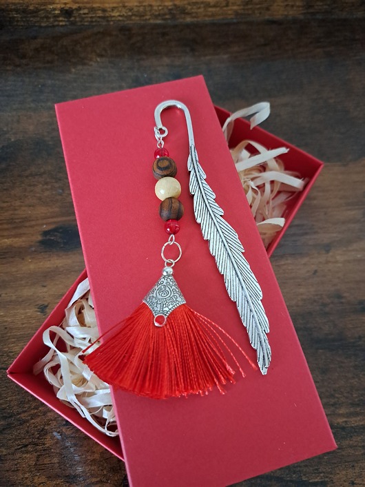 zakładki do książek Metalowa zakładka do książki z chwostem (w pudełku)