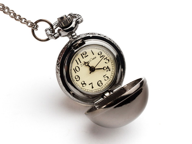 zegarki na łańcuszku KULECZKA I (BLACK) - zegarek kwarcowy na łańcuszku