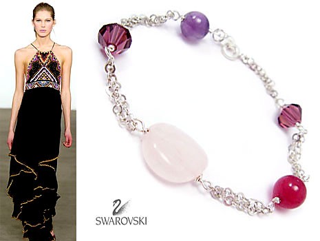 Bransoletka kryształ SWAROVSKI >Ruby Fountain< Marta Latawiec