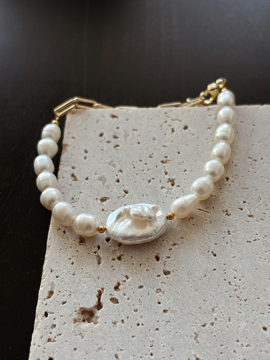 bransoletki - inne Bransoletka Perły Naturalne