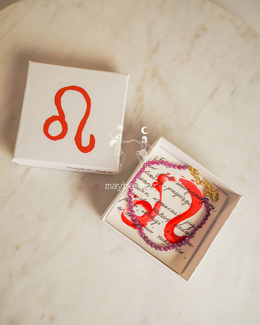 bransoletki z kamieni naturalnych Bransoletka zodiakalna Lew