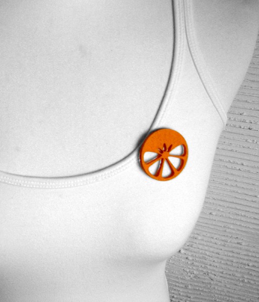 felt orange... felt label