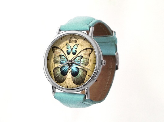 Zegarek z dużą tarczką Motyl EGGinEGG