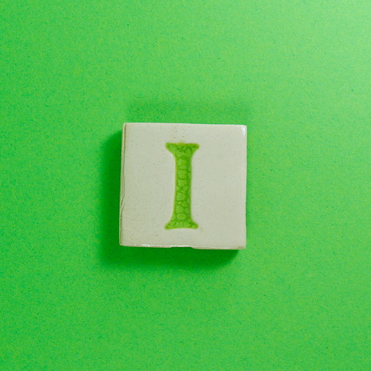 magnesy Ceramiczny magnes, zielona literka I