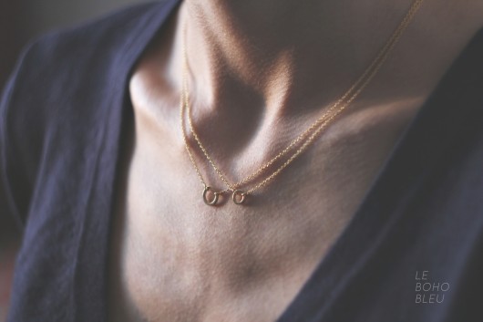 złote naszyjniki 16k Gold Plated Tiny Karma Necklace