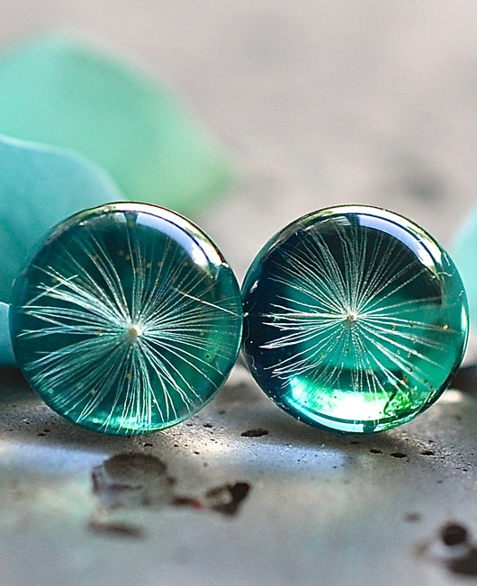 Kolczyki - sztyfty z dmuchawcem Grol Jewellery