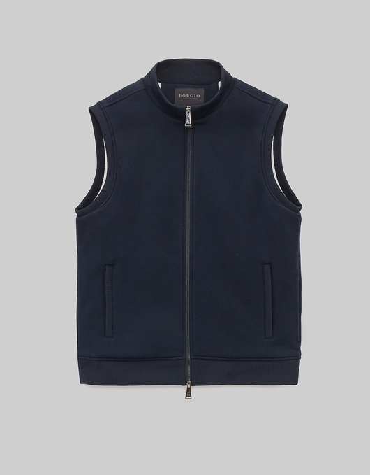 swetry męskie Kamizelka sportowa montemezzo granatowy slim fit