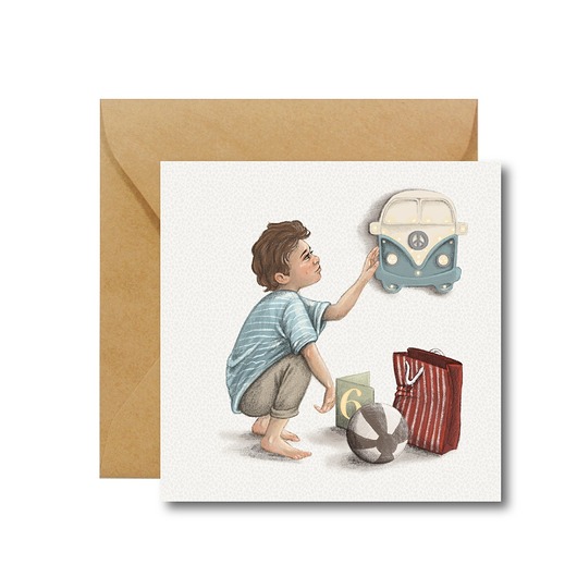 kartki okolicznościowe - wydruki Kartka na szóste urodziny z balonem