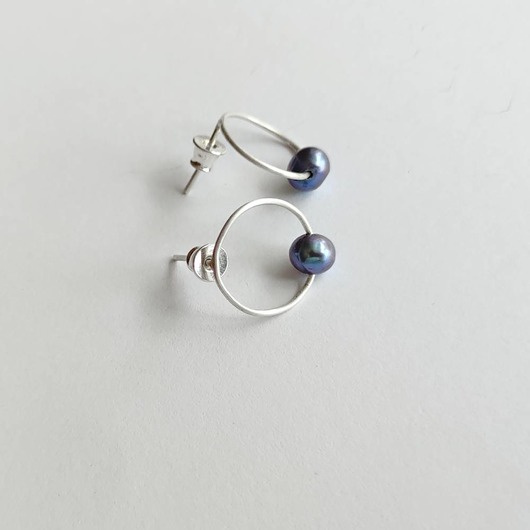 kolczyki z kamieniami Kolczyki OKRĄG