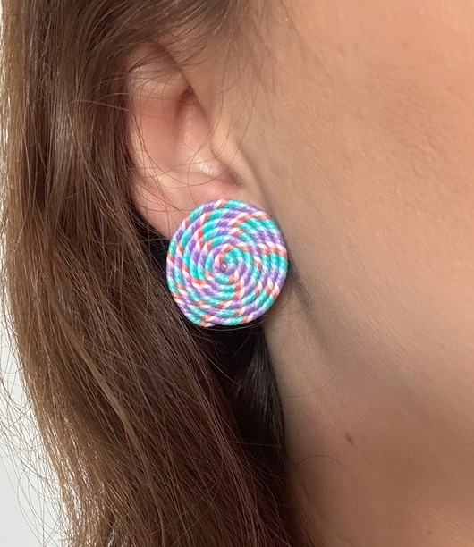 kolczyki soutache Ręcznie robione kolczyki spiralne 