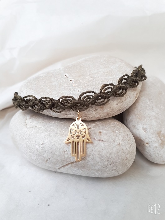 Bransoletka - Makrama - Hamsa KYANE