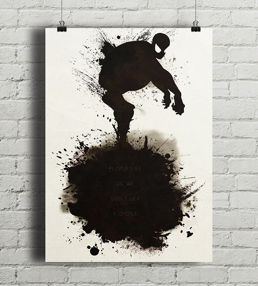Spider-Man - plakat z cytatem minimalmill