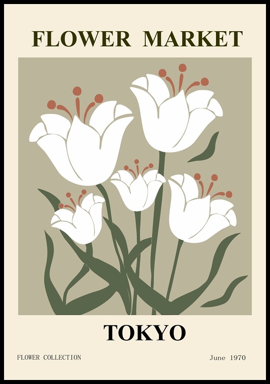plakaty Plakat "Flower market Tokyo"