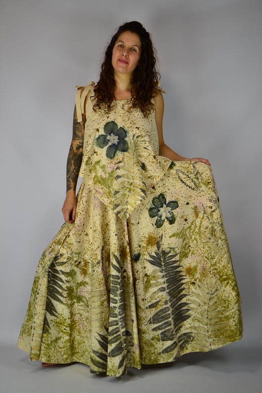 spódnice maxi Barwiona Roślinami Spódnica "Bajeczna Łąka"