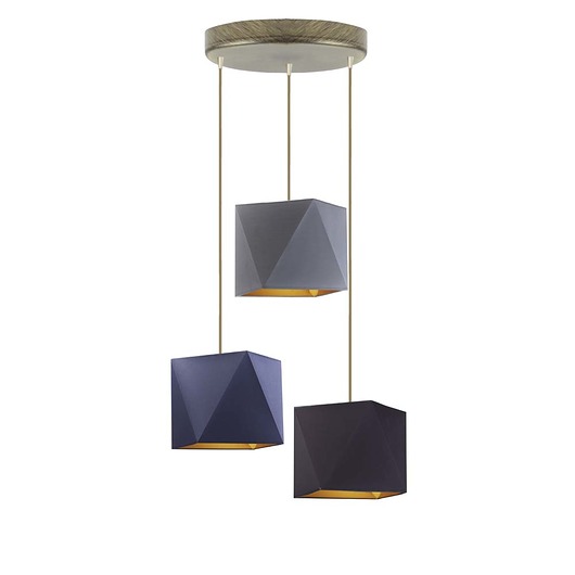 lampy wiszące Kaskasowa lampa wisząca z 3 punktami światła MAJORKA GOLD