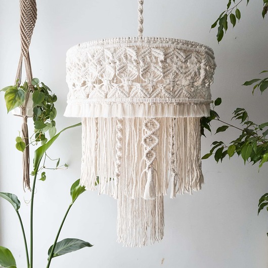 lampy wiszące Lampa wisząca, makrama