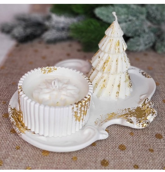 dekoracje świąteczne Świąteczny zestaw świec sojowych