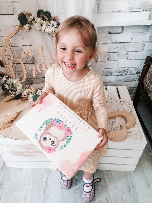 Chrzest - inne Kuferek wspomnień Sówka z metryczką, prezent na chrzest, roczek