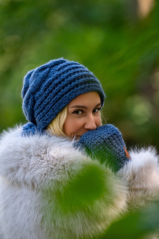 czapki damskie Czapka MERINO This is it Ciemny niebieski