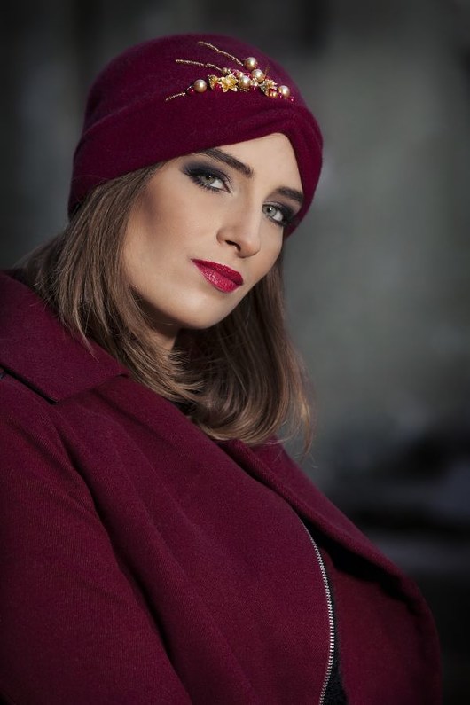 Turban bordowy Expose Akcesoria