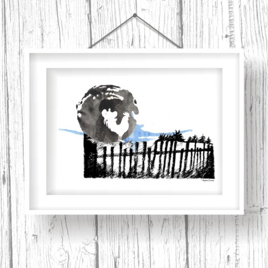 Zimowy Poranek...ilustracja poetycka A4 Parallel World