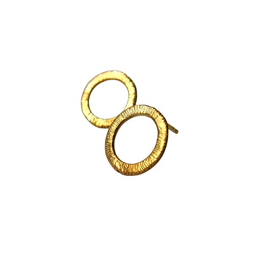 złocone kolczyki koła -RITA KOS jewellery