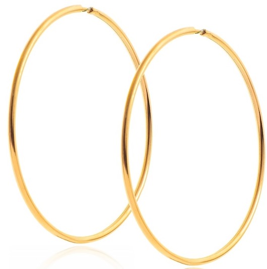 Kolczyki koła 7cm - srebro 925 pozłacane Coccola JEWELLERY
