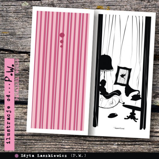 Dla Babci - elegancka karteczka na życzenia DL Parallel World