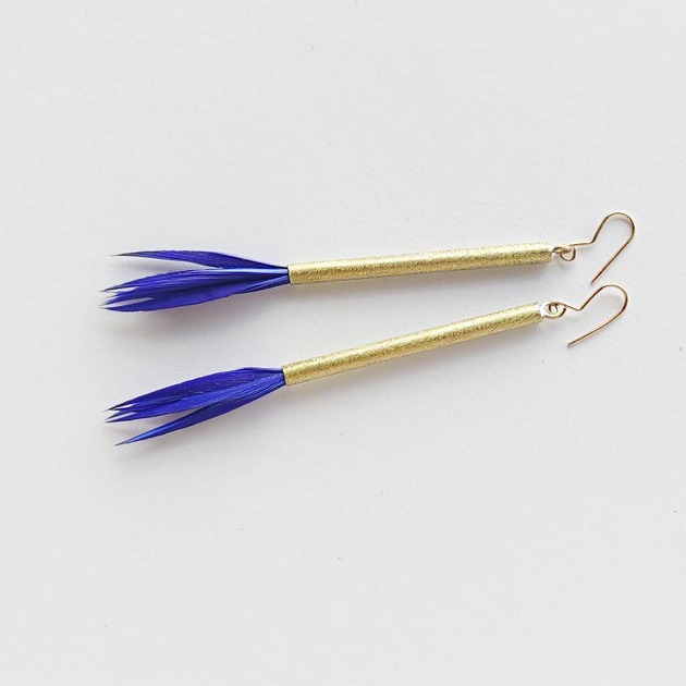 kolczyki z piórami PIÓRKO kolczyki