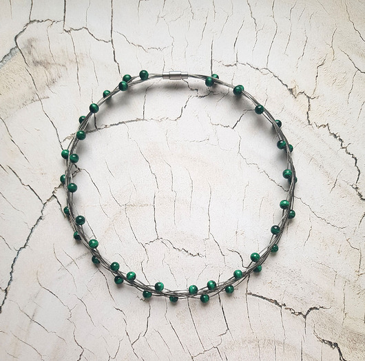 kolie Naszyjnik z Malachitem Siła Natury