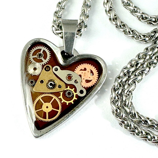 wisiory WISIOR Serce drobinki czasu - BRĄZOWE I