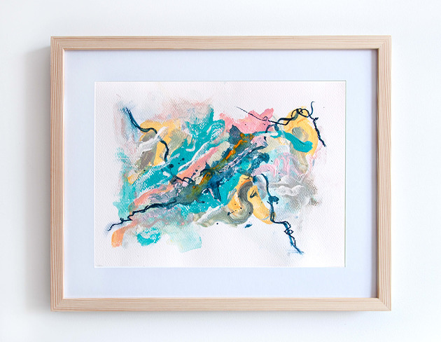 obrazy ORYGINAŁ - Stain No.10 - 21 x 30 cm