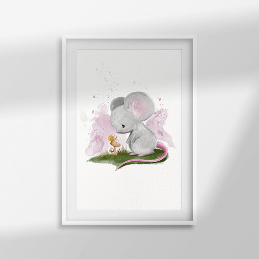 obrazy i plakaty do pokoju dziecięcego Plakat A3 "Mouse"