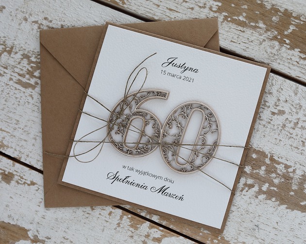 kartki scrapbooking Kartka na 60 urodziny