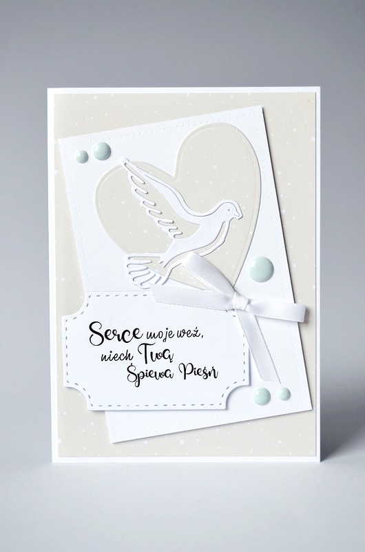 kartki scrapbooking Serce Moje Weź: Kartka Okolicznościowa