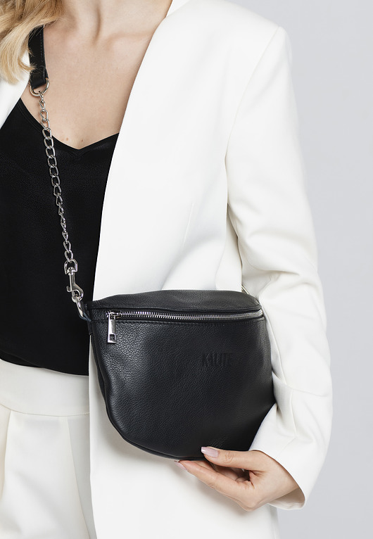 torby na ramię Torba skórzana damska Allegra Look 521 czarna
