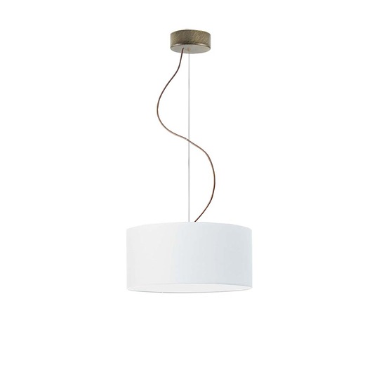 lampy wiszące Minimalistyczna lampa wisząca do sypialni z białym abażurem 30 cm HAJFA