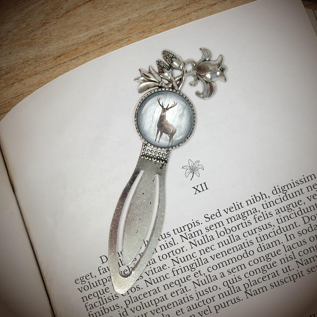 zakładki do książek Zakładka do książki - Jeleń 3 - lilia