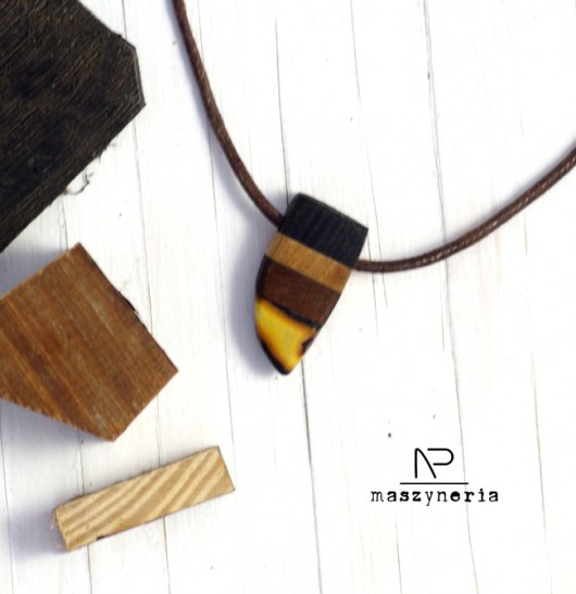 Wood&Amber Naszyjnik Męski Maszyneria