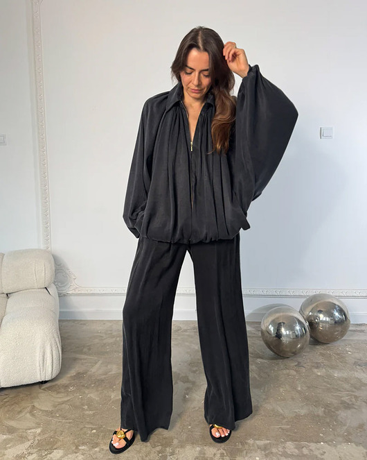 koszule damskie Koszula Emotion black lyocell