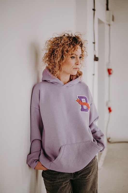 bluza z kapturem damska Bluza oversize Lavender dla mamy i taty