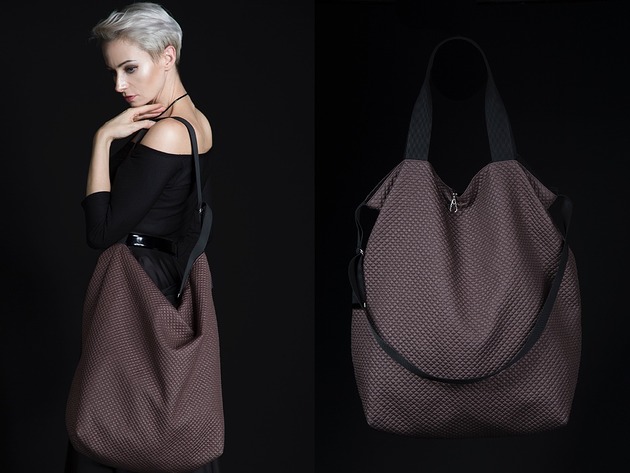 Dwustronna torba Twin Gabrielle Taupe CZAJKOWSKI