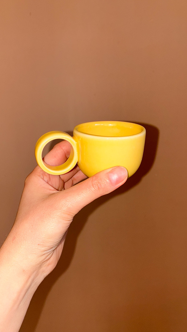 kubki i filiżanki Filiżanka espresso 60ml [budyń ciemny] retro vintage