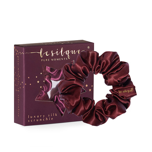 gumki do włosów LE SILQUE Gumka do włosów z jedwabiu - BURGUNDY
