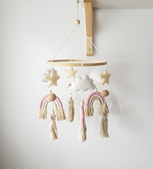 karuzele i girlandy do łóżeczka Karuzela Boho tęcza