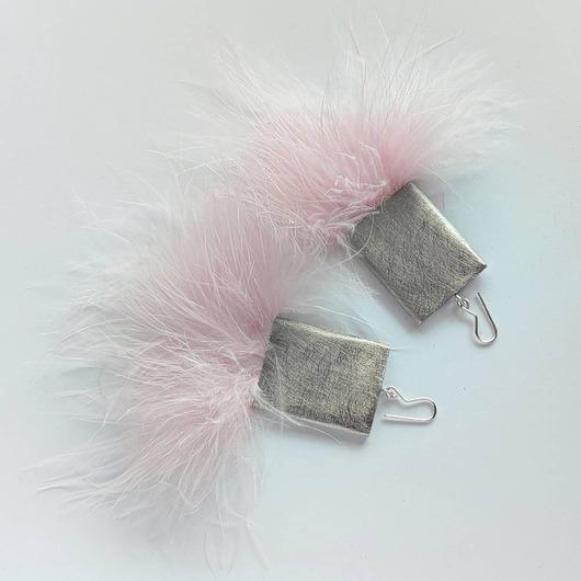 kolczyki z piórami PIÓRKO kolczyki