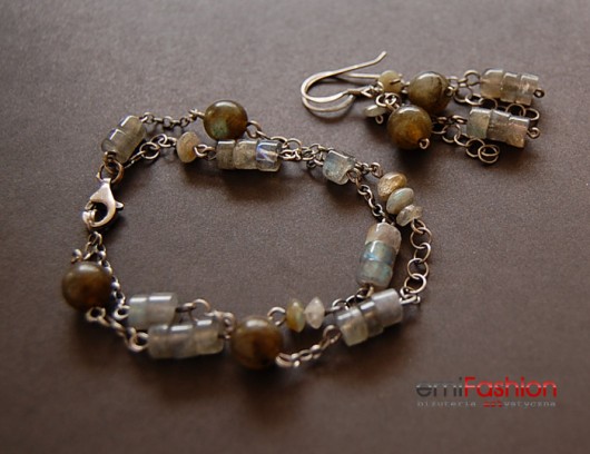 Labradoryt i Srebro Oksydowane MAREMI Jewelry