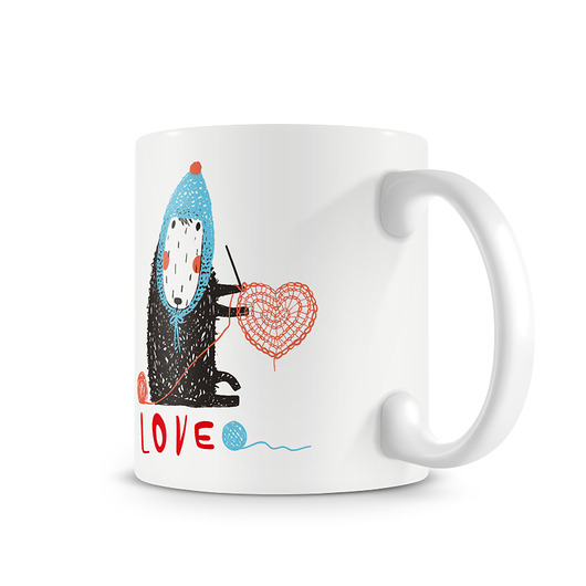 kubek. owieczka szydełkuje Love Life and Forest